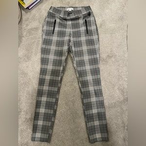 Calvin Klein Womens Straight Leg Gray Plaid Dress Pants   With Pockets